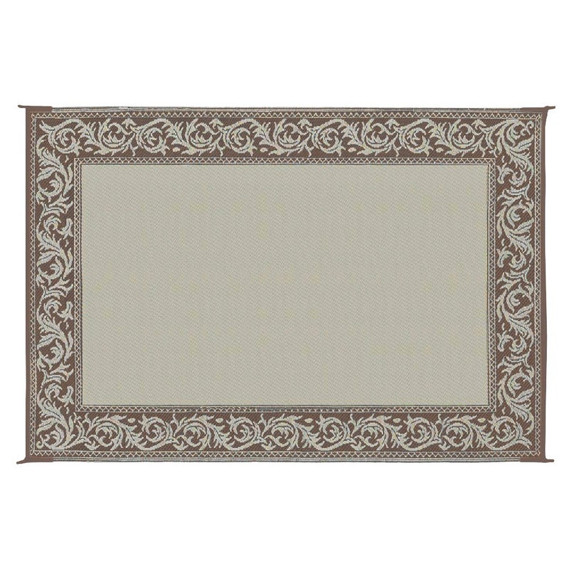 Stylish Camping Ming's Mark RD7 Stylish Camping Reversible Classical Patio Mat - 6' x 9', Brown/Beige - Image 4